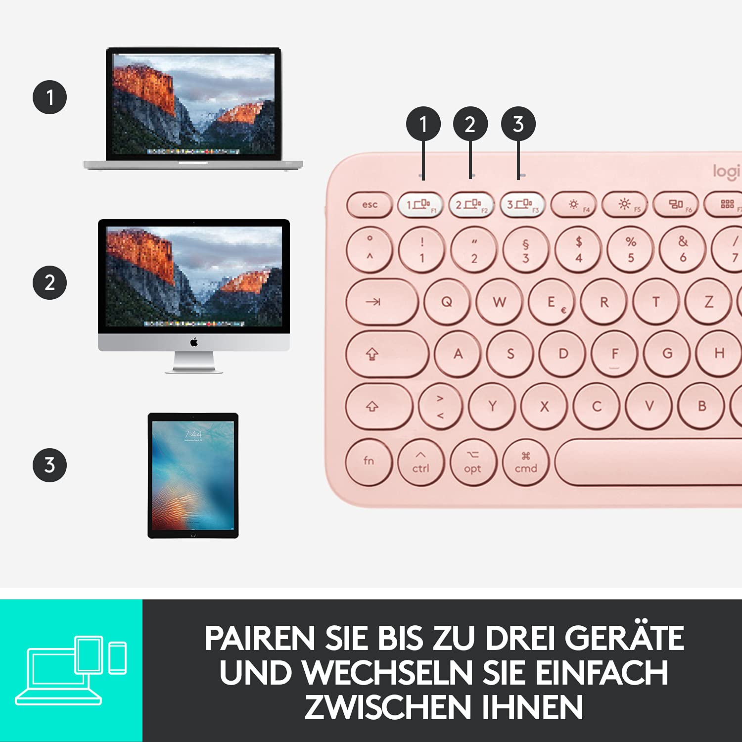 logitech-k380-f-r-mac-m350-set-rosa-bluetooth image 8