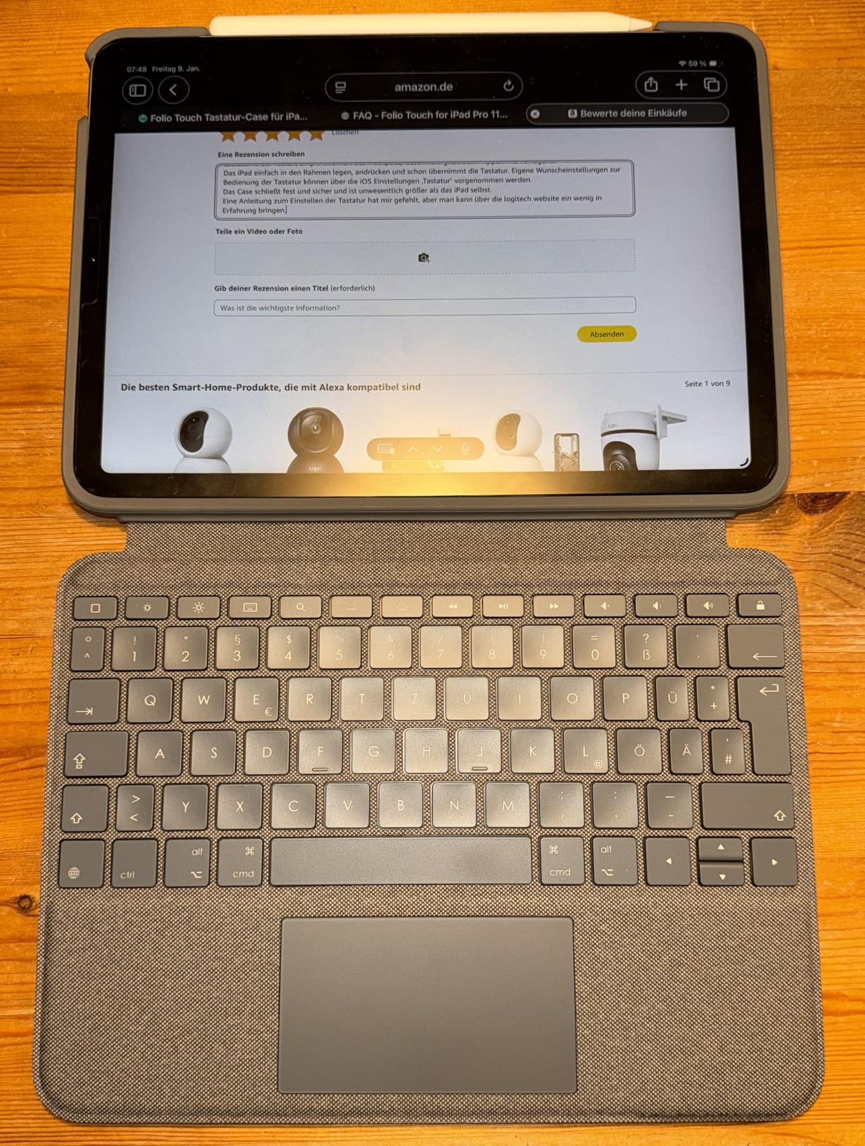 Trackpad läuft