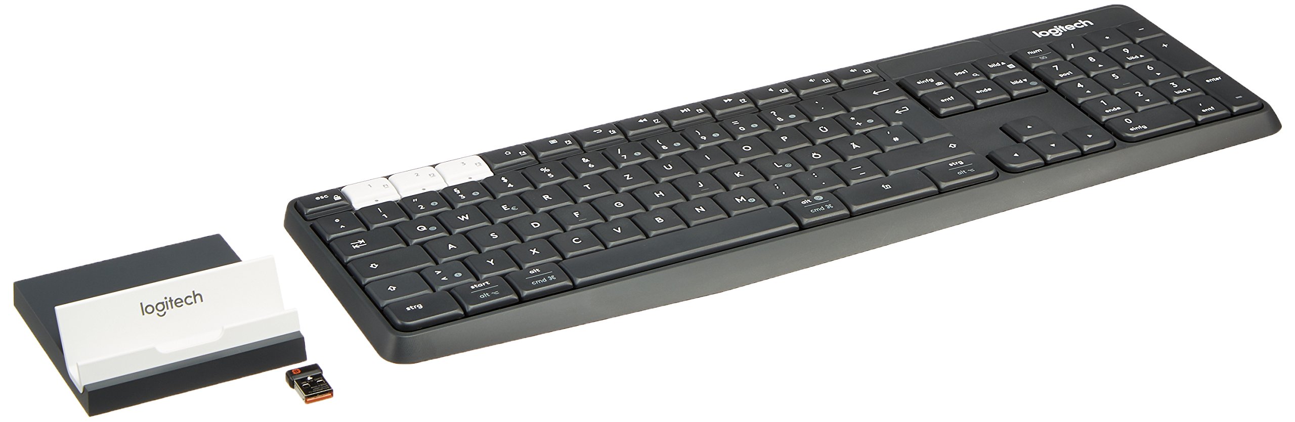 logitech-k375s-tastatur-mit-halterung-graphit-kabellos-multi-device image 1