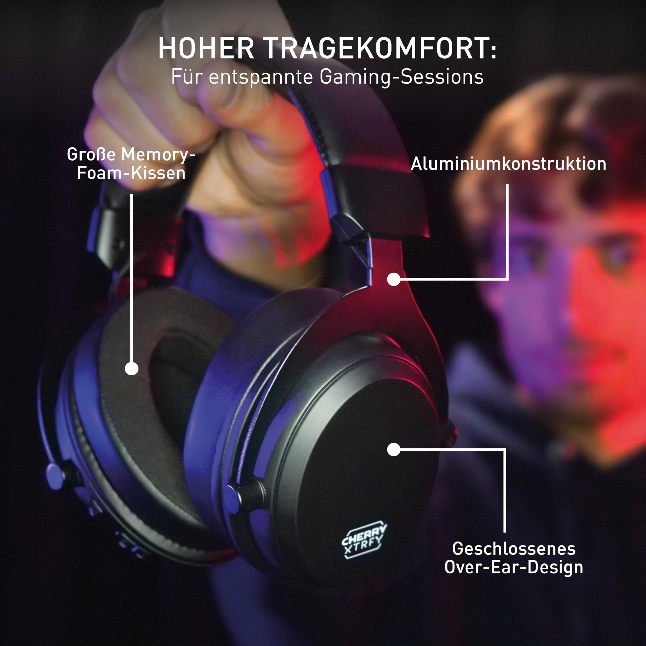 cherry-h3-wireless-gaming-headset-schwarz-100h-bluetooth image 3