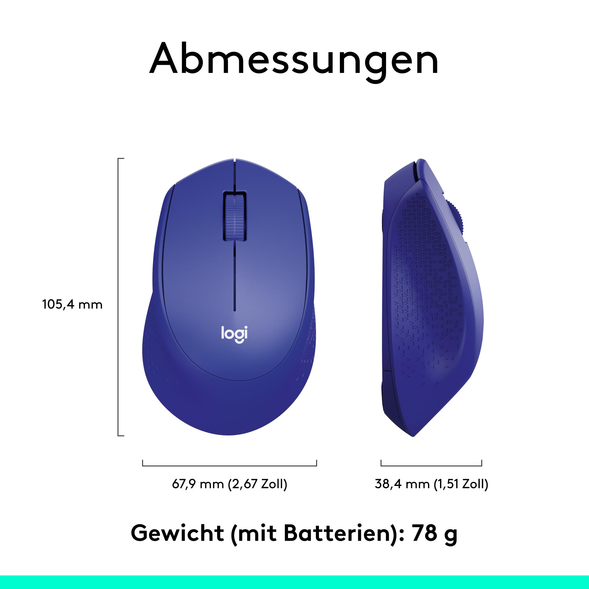 logitech-m330-silent-plus-funk-maus-blau-leise image 8