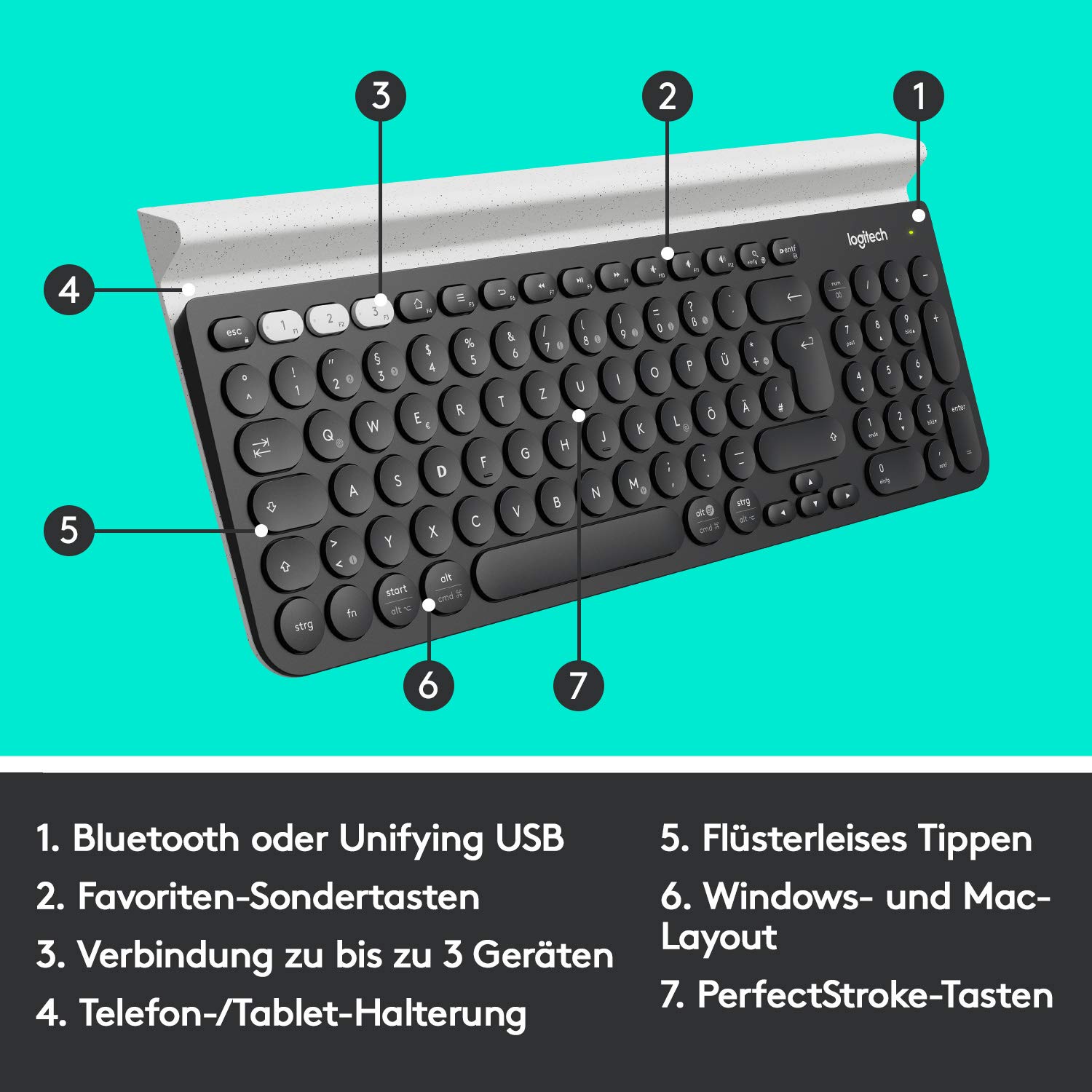 logitech-k800-kabellose-tastatur-qwertz-beleuchtet-schwarz image 7