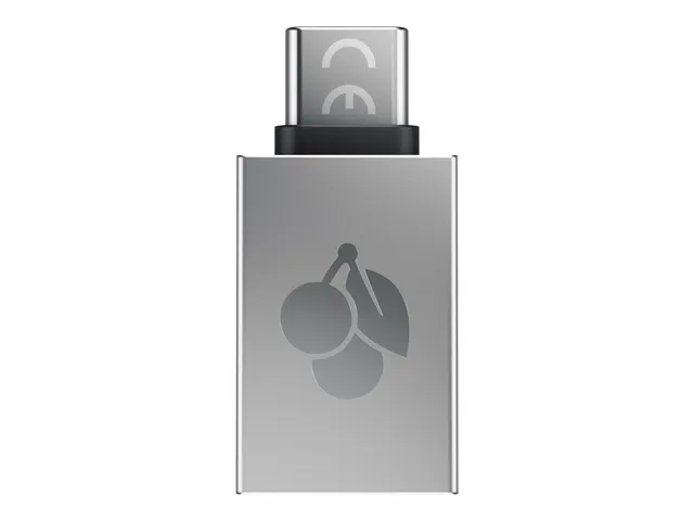 cherry-usb-adapter-usb-a-auf-usb-c-aluminium-silber image 1
