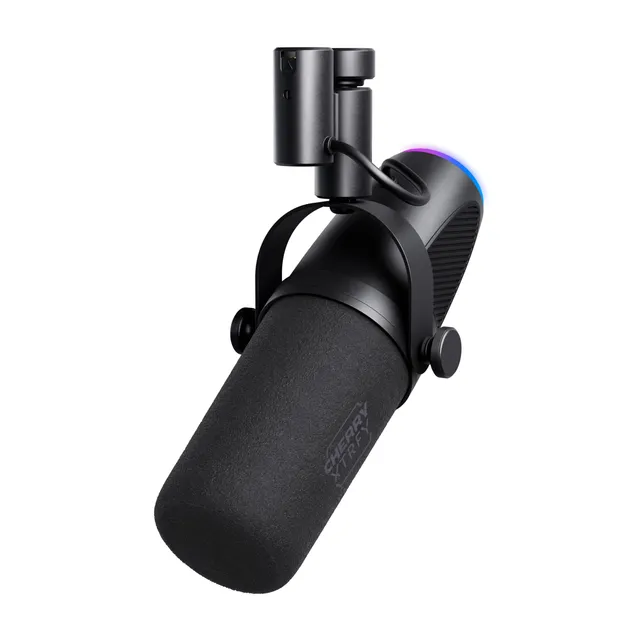 cherry-xtrfy-ngale-x-usb-mikrofon-schwarz-xlr-podcast image 1