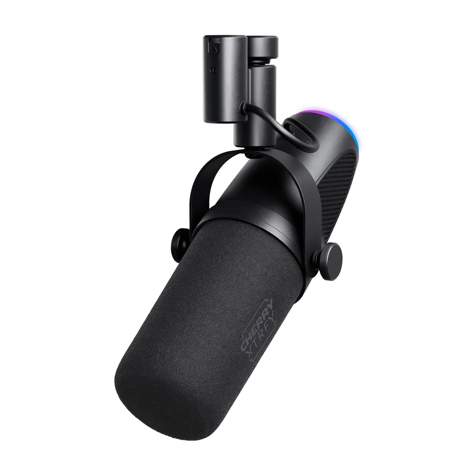 cherry-xtrfy-ngale-x-usb-mikrofon-schwarz-xlr-podcast image 1