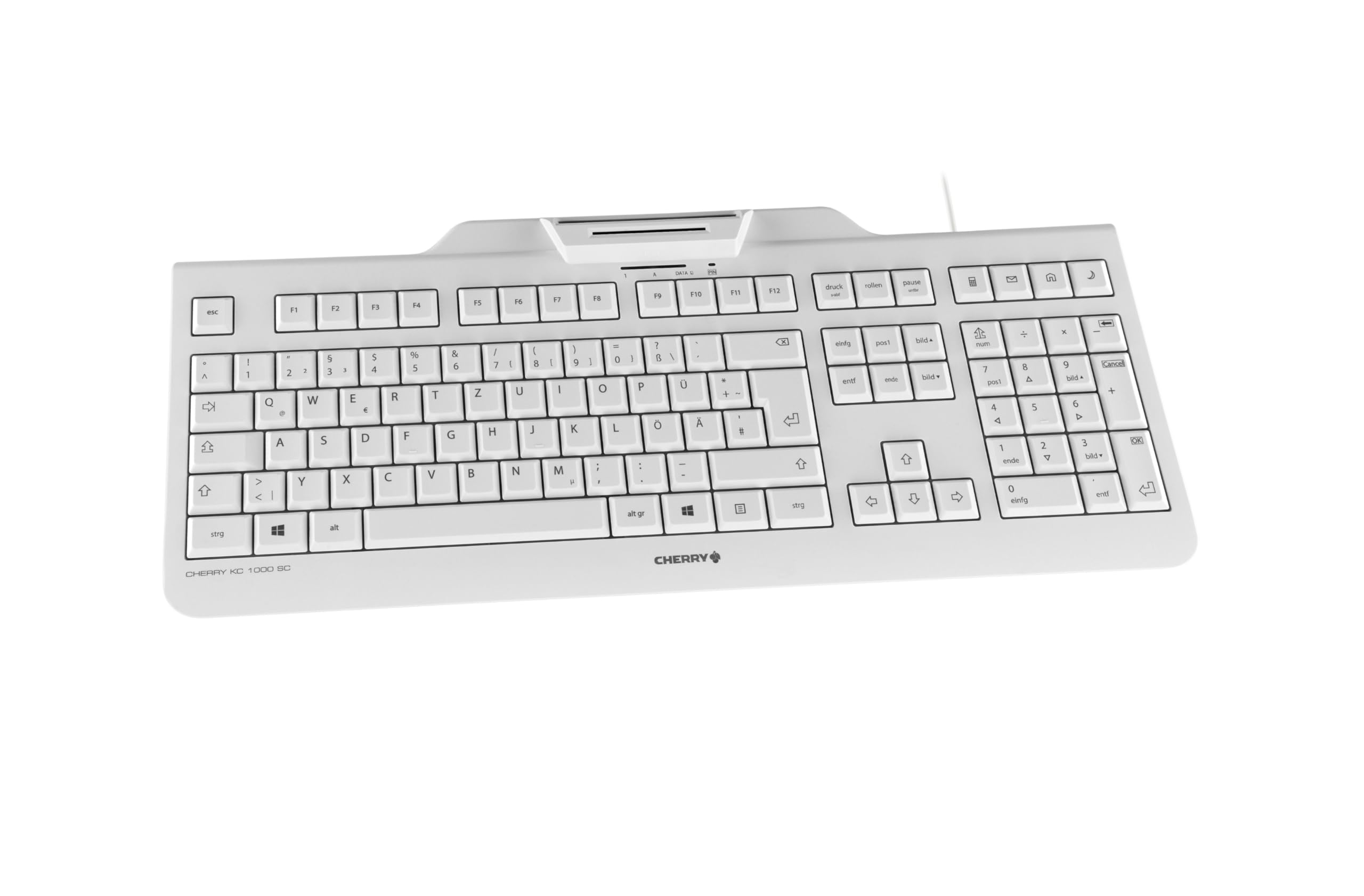 cherry-kc-1000-sc-tastatur-qwertz-wei-grau-smartcard image 3