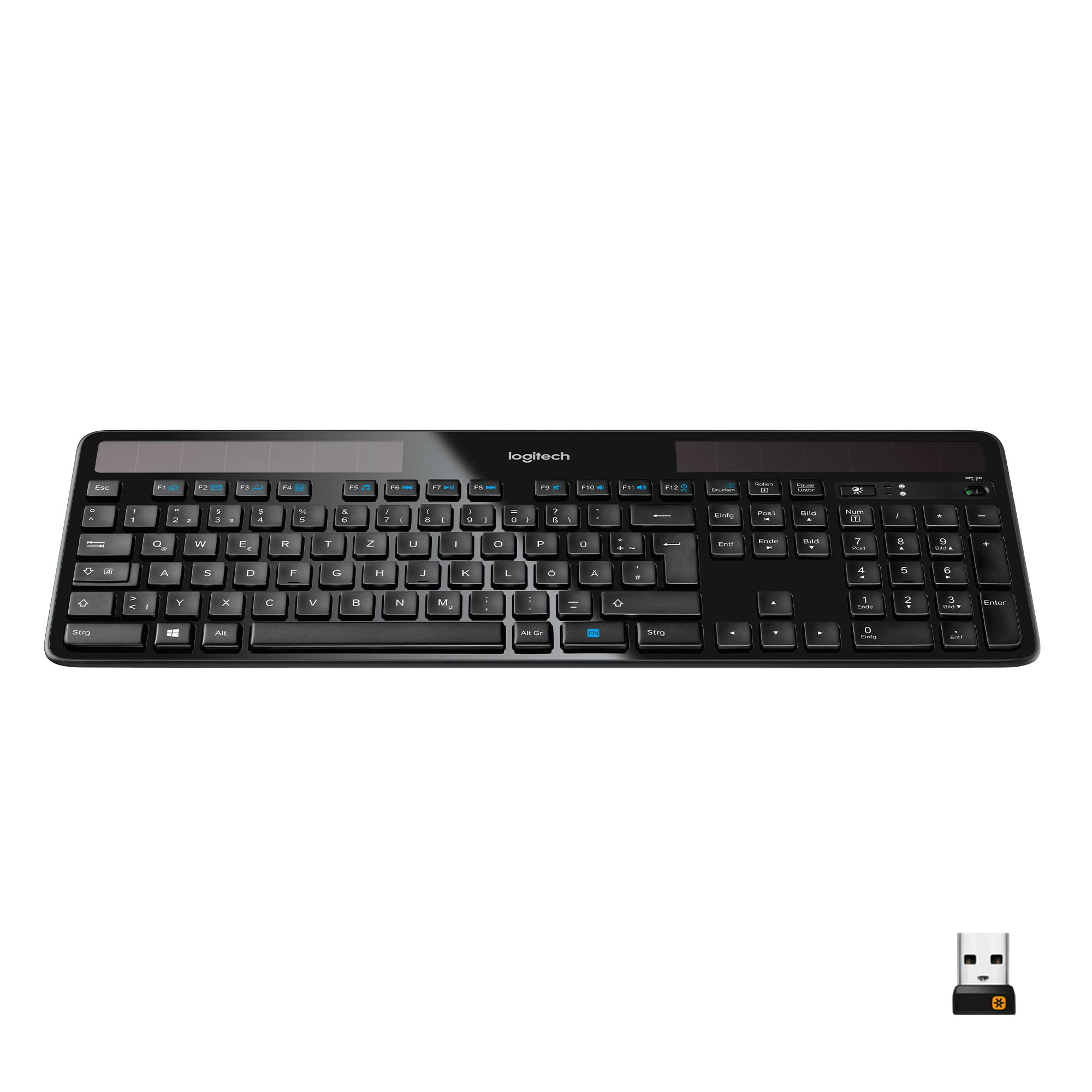 logitech-k750-solar-tastatur-kabellos-schwarz-qwertz image 1