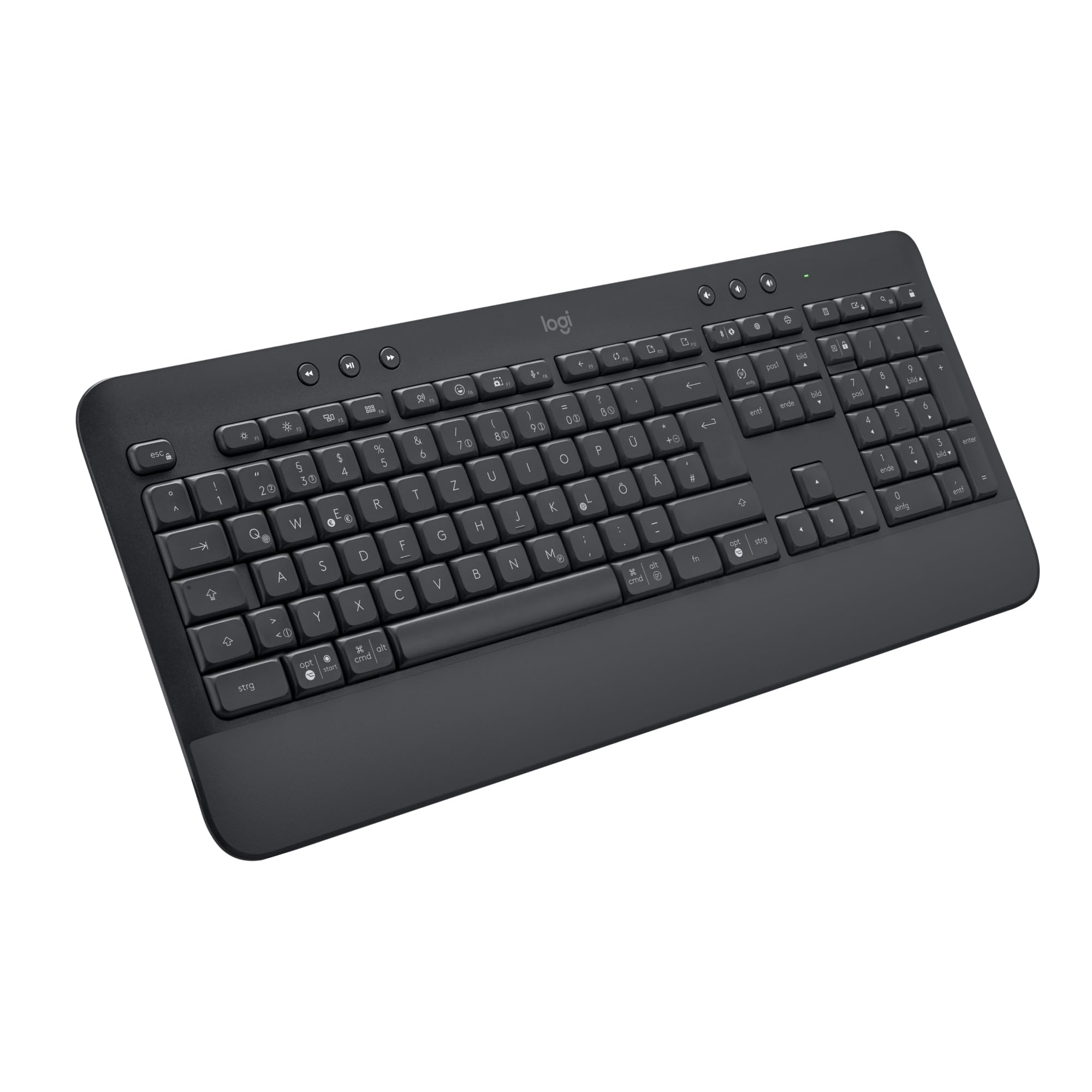 logitech-signature-k650-kabellose-tastatur-grau-mit-handballenauflage image 1