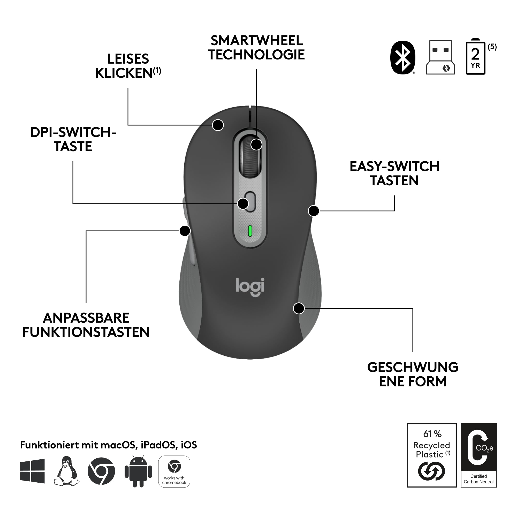 logitech-signature-slim-mk950-tastatur-maus-set-grafit-leise image 7